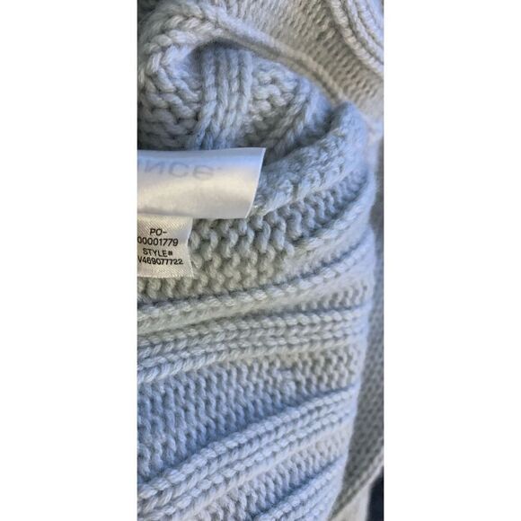 Vince Raglan Ribbed Wool & Cashmere Crew Light Heather Grey Sweater - Picture 5 of 12